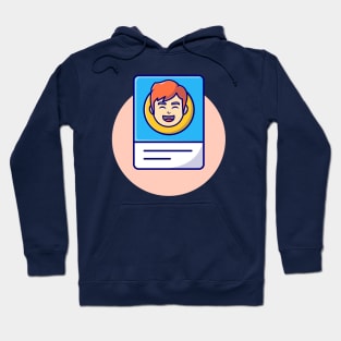 Profil Card Cartoon Vector Icon Illustration (2) Hoodie